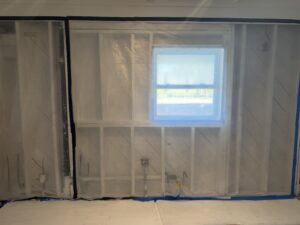 Home being sealed up during mold remediation in Clearwater